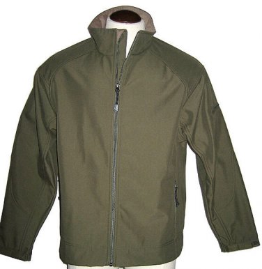 Mens Green Softshell Jacket sz L Coat NEW