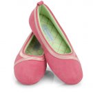 Crabtree Evelyn Amelia Ballerina Suede Slippers  M MED 7-8  Gift Pink  bedroom house slippers