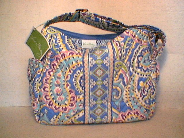 Vera Bradley On The Go crossbody hobo shoulder bag Capri Blue • NWT Retired