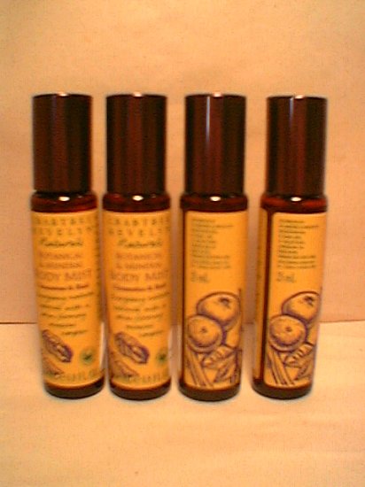 Crabtree Evelyn Naturals x 4 Clementine Basil TRAVEL Body Mists  fragrance  4 x 0.8 oz. exclusive