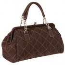 Vera Bradley Chain Link Handbag purse Espresso Microfiber NWT Retired brown satchel
