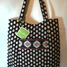 Vera Bradley Curvy Tote Classic Black  - purse knitting laundry magazine bag  - NWT Retired