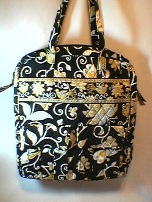 Vera Bradley Tall Zip Tote Yellow Bird laptop commuter bag pocket tote ...