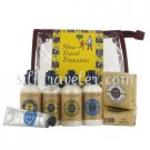 Loccitane Shea Travel Treasures 8pc • Lotion Shower Cream Shampoo Soaps Balm Hand Cream + Case