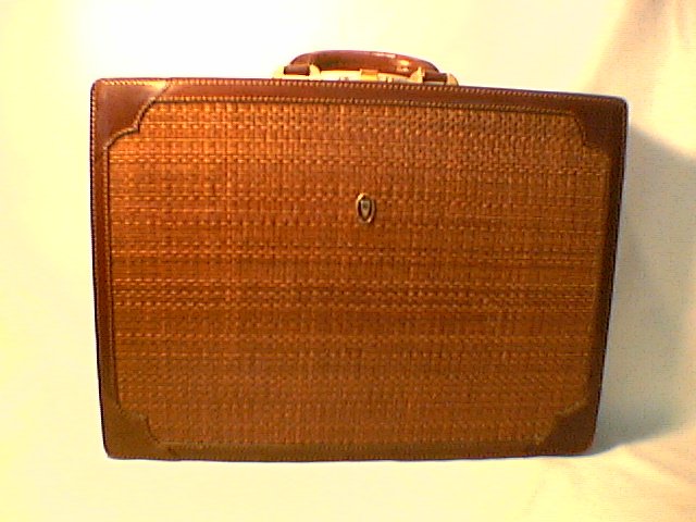 Michael Scott woven Leather Briefcase  made in Italy  Must-See!