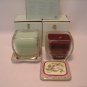 Partylite Fusions Topper Tray Set + Mulberry, Honeydew Glass Candles  - MIB mint poured candles