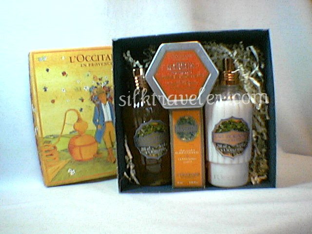 Loccitane Orange Giftbox Bath Gel Body Mist EDC Pumpkin Chestnut candle Disc  l'oranger NOS