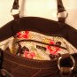 Vera Bradley Tie Front Satchel handbag purse Espresso Microfiber   NWT Retired