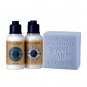 Loccitane Shea Bath & Body travel Set 2.5 oz Shower Cream & Lotion + 4.3 oz Lavender Soap