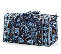 Vera Bradley SMALL Duffel Java Blue - gym bag duffle overnighter weekender  NWT Retired VHTF