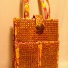 Vera Bradley Tiki Tote basketweave beach bag Bali Gold  purse laptop rattan wicker - NWT retired