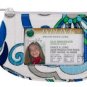 Vera Bradley Clip Zip ID Case Mediterranean White card  coin gym wallet   NWT