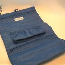 blue Moire Travel roll-up Case Crabtree Evelyn - weekend, jewelry, holds 4 travel items blue Moire Travel roll-up Case Crabtree Evelyn - weekend, jewelry, holds 4 travel items