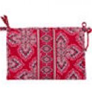 Vera Bradley Large Bow Cosmetic Frankly Scarlet  make-up bag toiletry travel case NWT  Retired VHTF