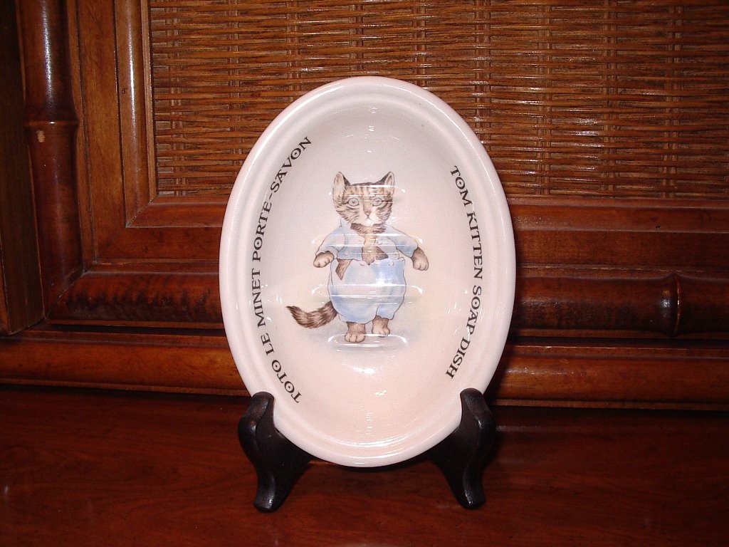 Crabtree Evelyn Tom Kitten Soap Dish Masons Beatrix Potter