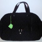 Vera Bradley Travel Bag Black Microfiber • weekend overnight TSA carryon satchel