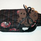Vera Bradley Cell Phone Case Houndstooth Brown  Retired VHTF   tech makeup pda case