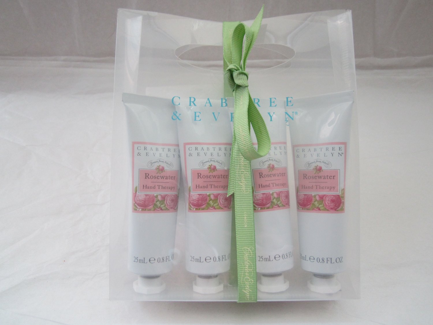 Crabtree Evelyn Rosewater Hand Therapy Travel X4 Purse Size 25 ml / 0.8 oz