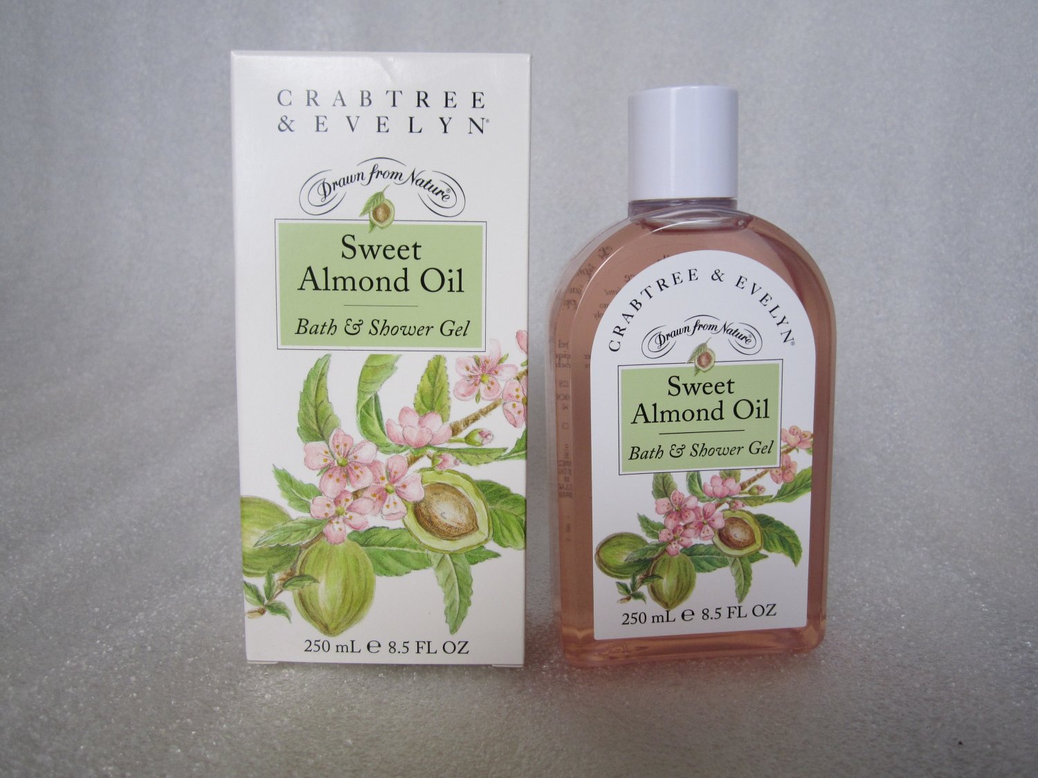 Crabtree Evelyn Bath Shower Gel Sweet Almond Oil 250 ml 8.5 oz. DISC