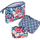 Vera Bradley Cosmetic Trio makeup bags Summer Cottage  NWT travel cases