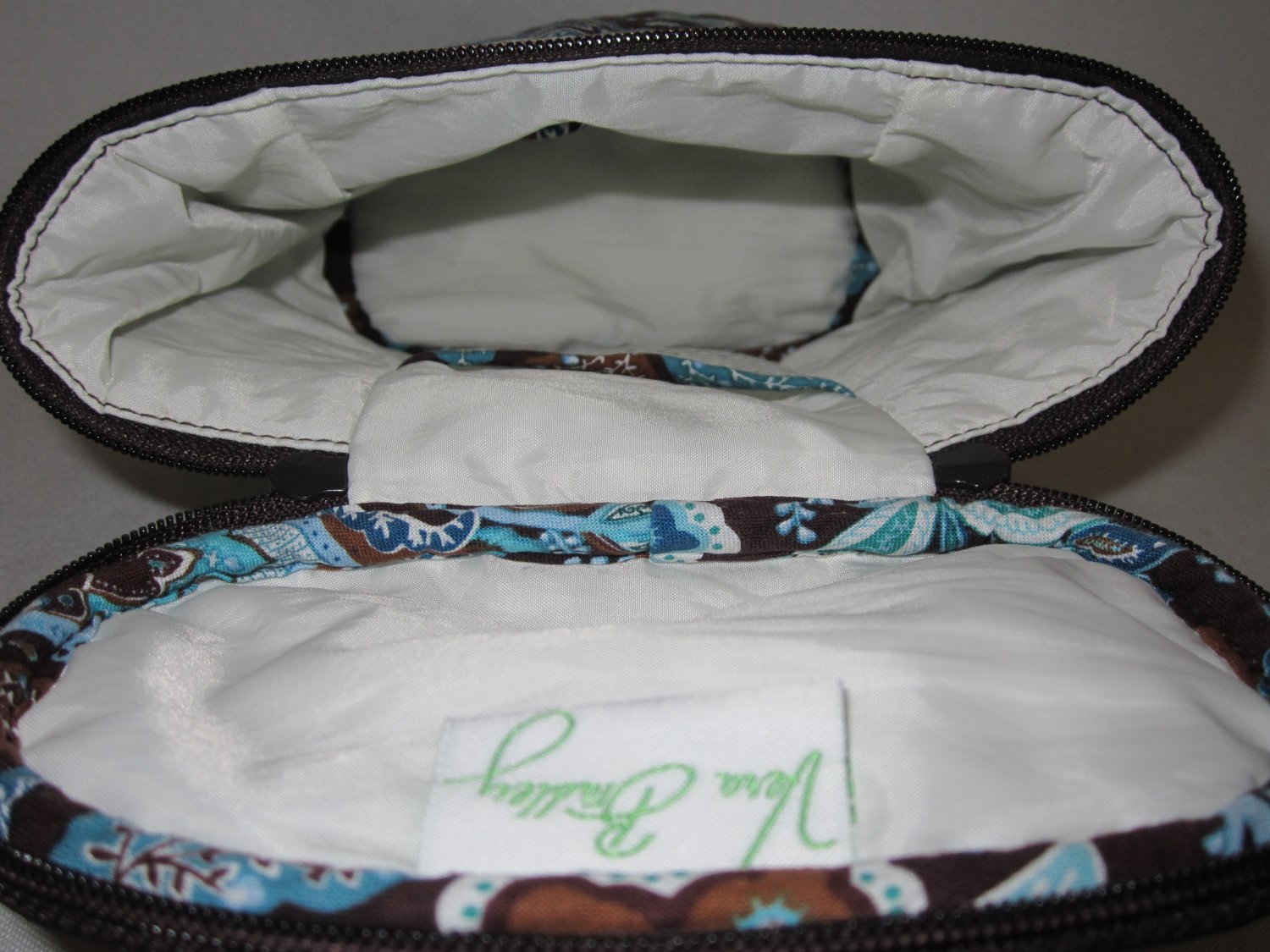 Vera Bradley Cool Keeper Java Blue insulated bottle bag travel cosmetic lunch tote Retired