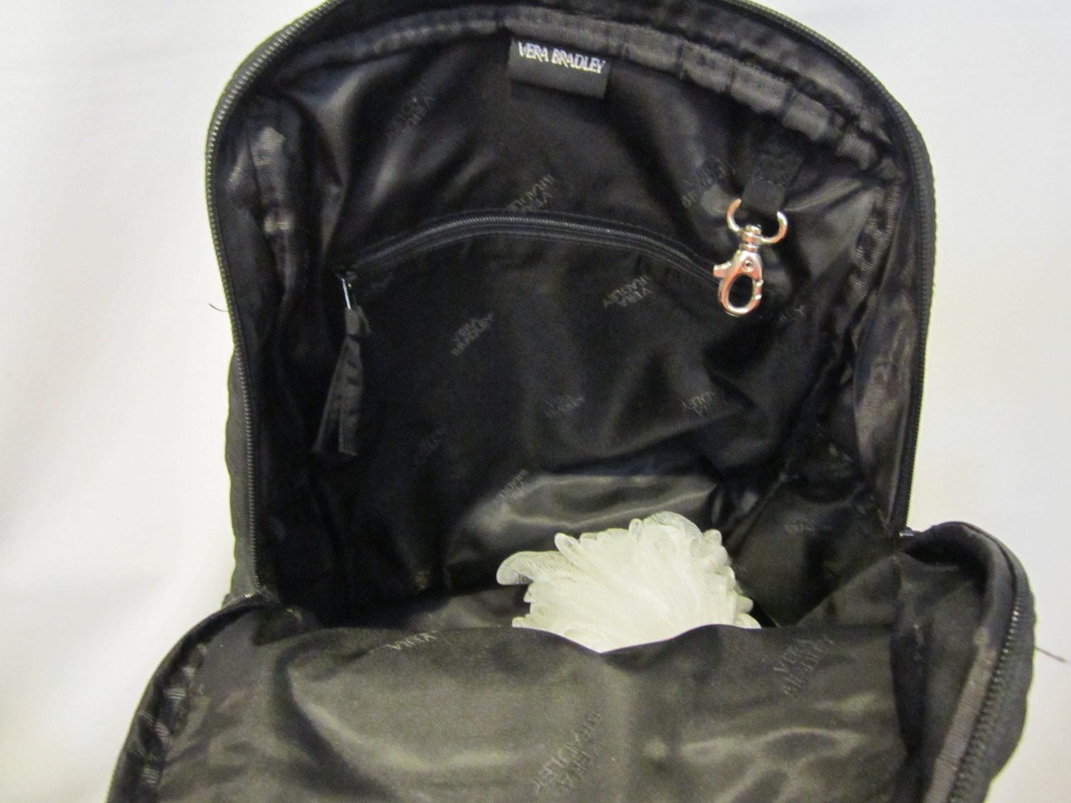 vera bradley black microfiber backpack