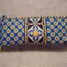 Vera Bradley Small Bow Cosmetic brush & pencil case Riviera Blue • NWT Retired travel makeup
