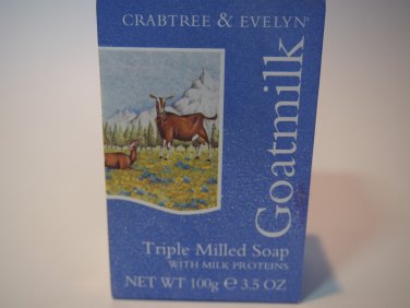 Crabtree Evelyn Goatmilk Triple-Milled Soap 1 SINGLE boxed 3.5 oz. 100g ...
