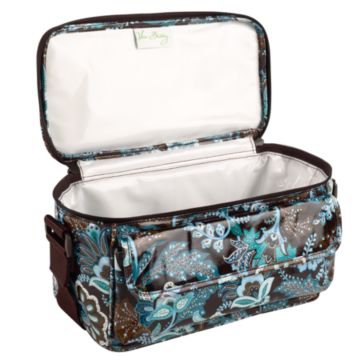 Vera Bradley Cooler Java Blue insulated lunch cosmetic tote travel ...