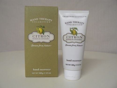 Crabtree Evelyn Hand RECOVERY Cream Citron Honey Coriander  large 3.4 oz. â�¢ discontinued