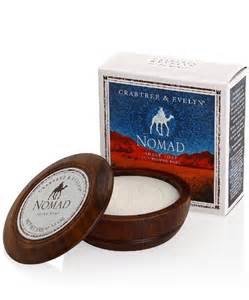 Crabtree Evelyn Nomad Shave Soap in a wooden bowl  Disc'd