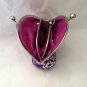 Vera Bradley Boysenberry Double Kiss coin EUC Retired small cosmetic makeup pda pouch purse