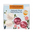 Loccitane Delicately Floral Solid Perfume Set /4 Cherry Blossom and Rose Eau des 4 Reines  l travel