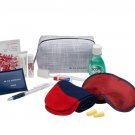US Airways American Airlines First Class Amenity Kit  Red Flower travel cosmetic tech case