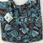 Vera Bradley Curvy Tote Java Blue  purse knitting lingerie shopper tote   Retired  VHTF NWT