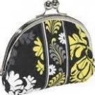 Vera Bradley Double Kiss Coin purse Baroque • small pda change makeup clutch nwot retired