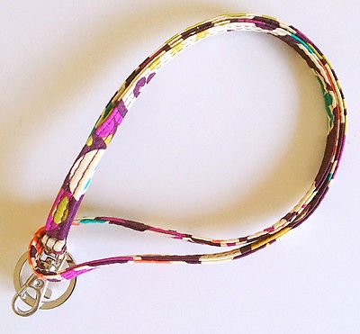 Vera Bradley Lanyard Plum Crazy keyring ID badge holder • NWT Retired