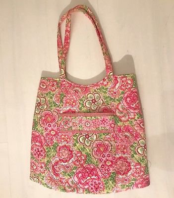 Vera Bradley Curvy Tote Petal Pink purse shopper knitting lingerie bag ...