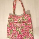 Vera Bradley Curvy Tote Petal Pink purse shopper knitting lingerie bag Retired Vera Bradley Curvy Tote Petal Pink purse shopper knitting lingerie bag Retired