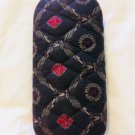 Vera Bradley Hard Eyeglass Case Laurel vintage black red unisex appeal Vera Bradley Hard Eyeglass Case Laurel vintage black red unisex appeal