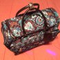 Vera Bradley Rolling Tote 17" Java Blue wheeled luggage carry on Retired