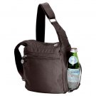 eBags Piazza Day Bag Espresso travel shoulder crossbody bag - chocolate brown nylon