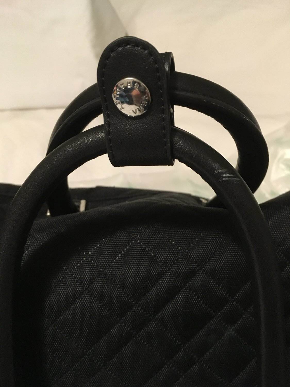 Vera Bradley 22 inch Roll Along Duffel Classic Black rolling tote carry