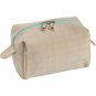 Lewis N Clark Travel Large Cosmetic Case Beige / Mint  toiletry pouch organizer water-resistant