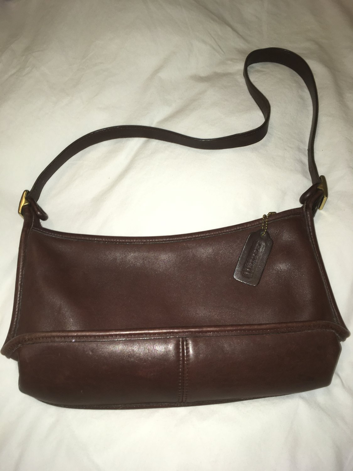 Coach handbag hobo vintage brown USA shoulder purse full grain cowhide