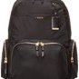 Tumi Voyageur Calais Backpack lightweight nylon leather laptop black  nwt
