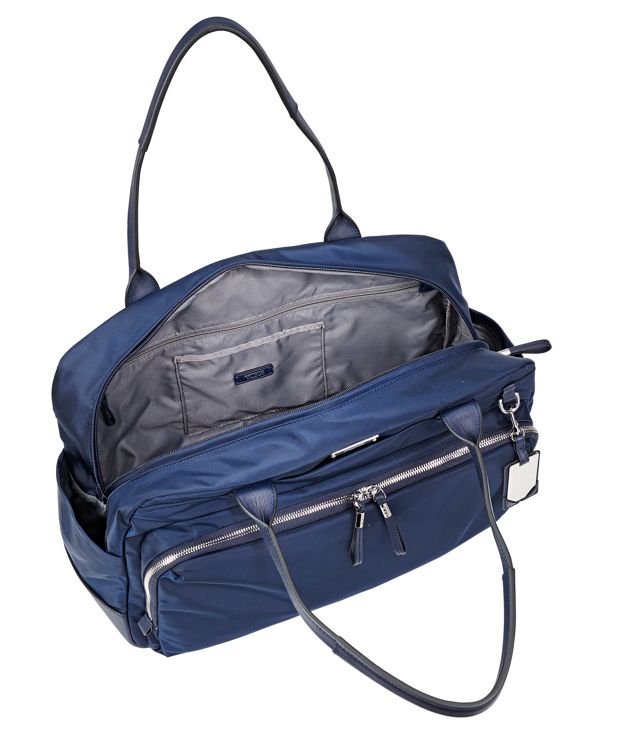 Tumi Voyageur Athens Carry All boarding bag tote overnight satchel  Indigo blue NWT