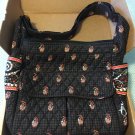 Vera Bradley Carryall original Houndstooth satchel crossbody bag. pre-owned