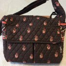 Vera Bradley Carryall original Houndstooth satchel crossbody bag. pre-owned