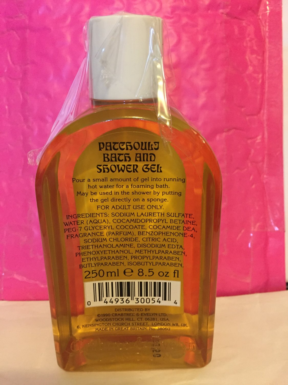 Crabtree Evelyn Patchouli Large Shower Gel Rare 250 ml Large 8.5, 8.8 oz